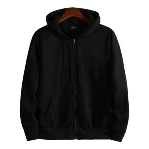 Men’s Zip-Up Hoodie – Casual Loose Fit Sweatshirt