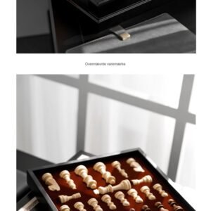 Solid Wood Chess Set with Drawer – High-End Educational Board Game