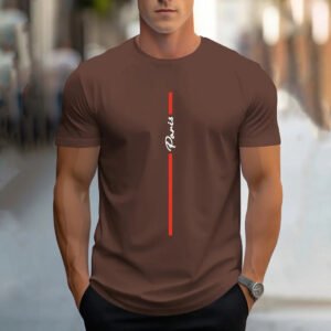 Men’s Paris Letter Print T-Shirt – Summer Streetwear