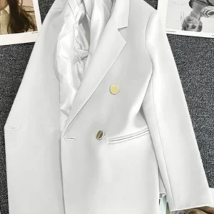 Women’s Elegant Double Breasted Blazer – Korean Style