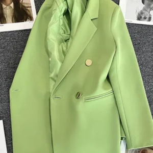 Women’s Elegant Double Breasted Blazer – Korean Style