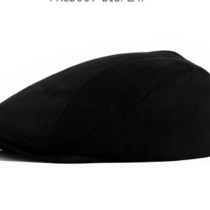 Vintage Suede Newsboy Beret – Autumn & Winter Unisex Flat Visor Cap