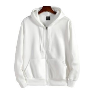 Men’s Zip-Up Hoodie – Casual Loose Fit Sweatshirt