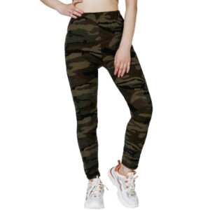 Women’s Camouflage High-Stretch Leggings – Sporty Tight Fit Pencil Pants